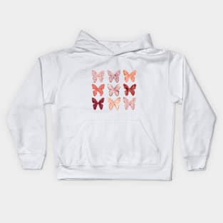 Rose gold butterflies Kids Hoodie